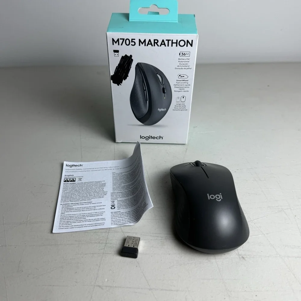 Authentic Logitech Marathon M705 Wireless Mouse (910-001935)